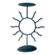 Iron sun candle holder