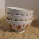 Antique bowl - Yellow foliage pattern - Sarreguemines