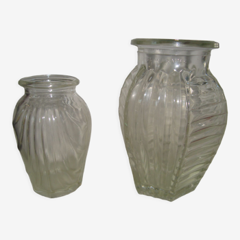 Lot 2 vases transparents
