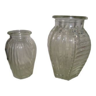 Lot 2 vases transparents