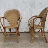 Chestnut armchairs (pair)