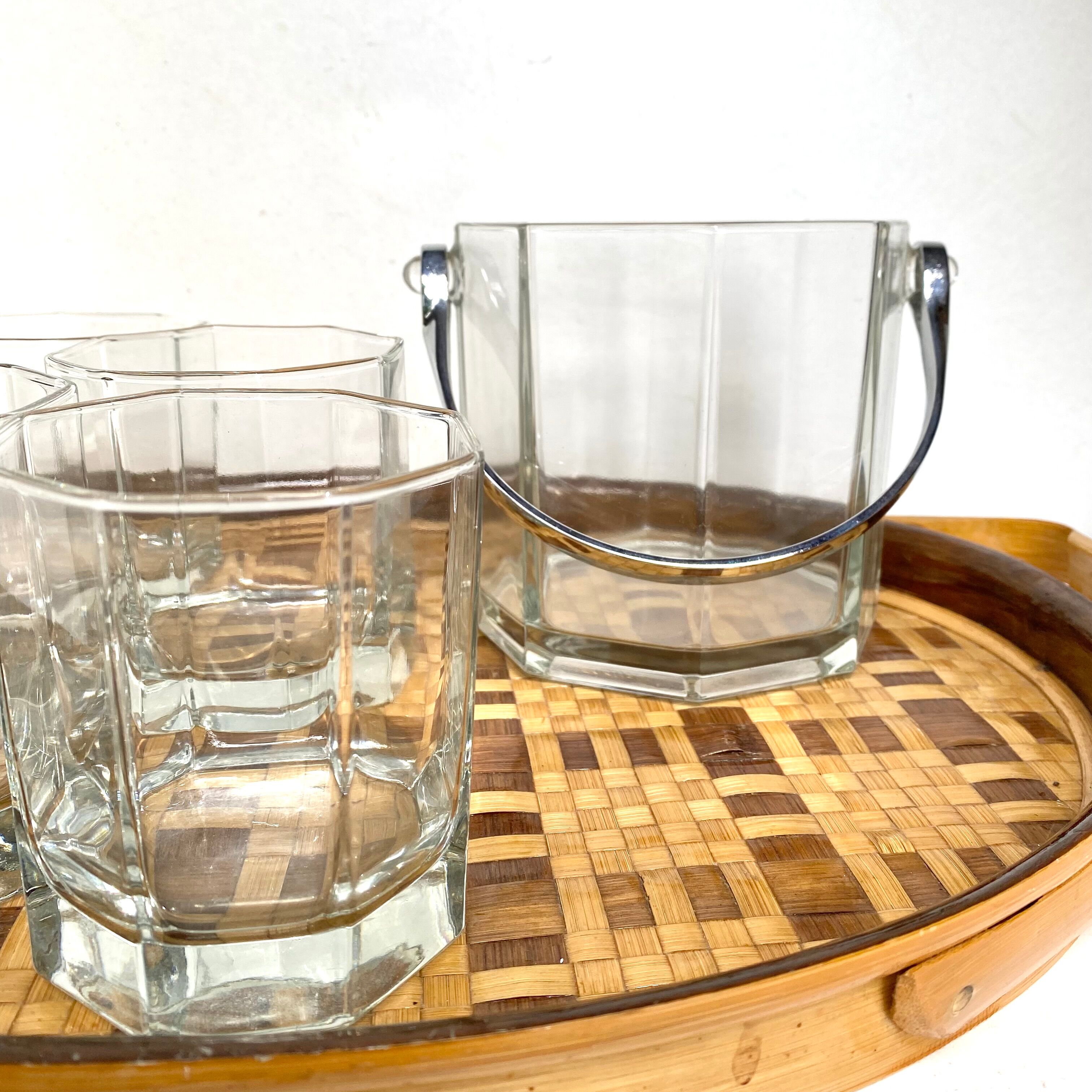 Wisky glasses and ice bucket