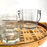 Wisky glasses and ice bucket