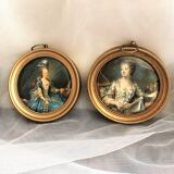 Pair of frame medallion Marie-Antoinette