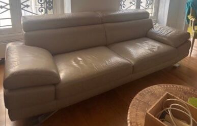 3-seater leather sofa Poltrona Frau