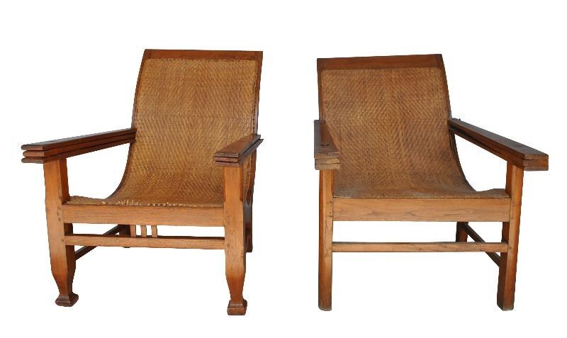 Fake pair of colonial chairs end XIX said planters