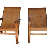 Fake pair of colonial chairs end XIX said planters