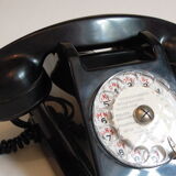 Ancient black bakelite  telephone