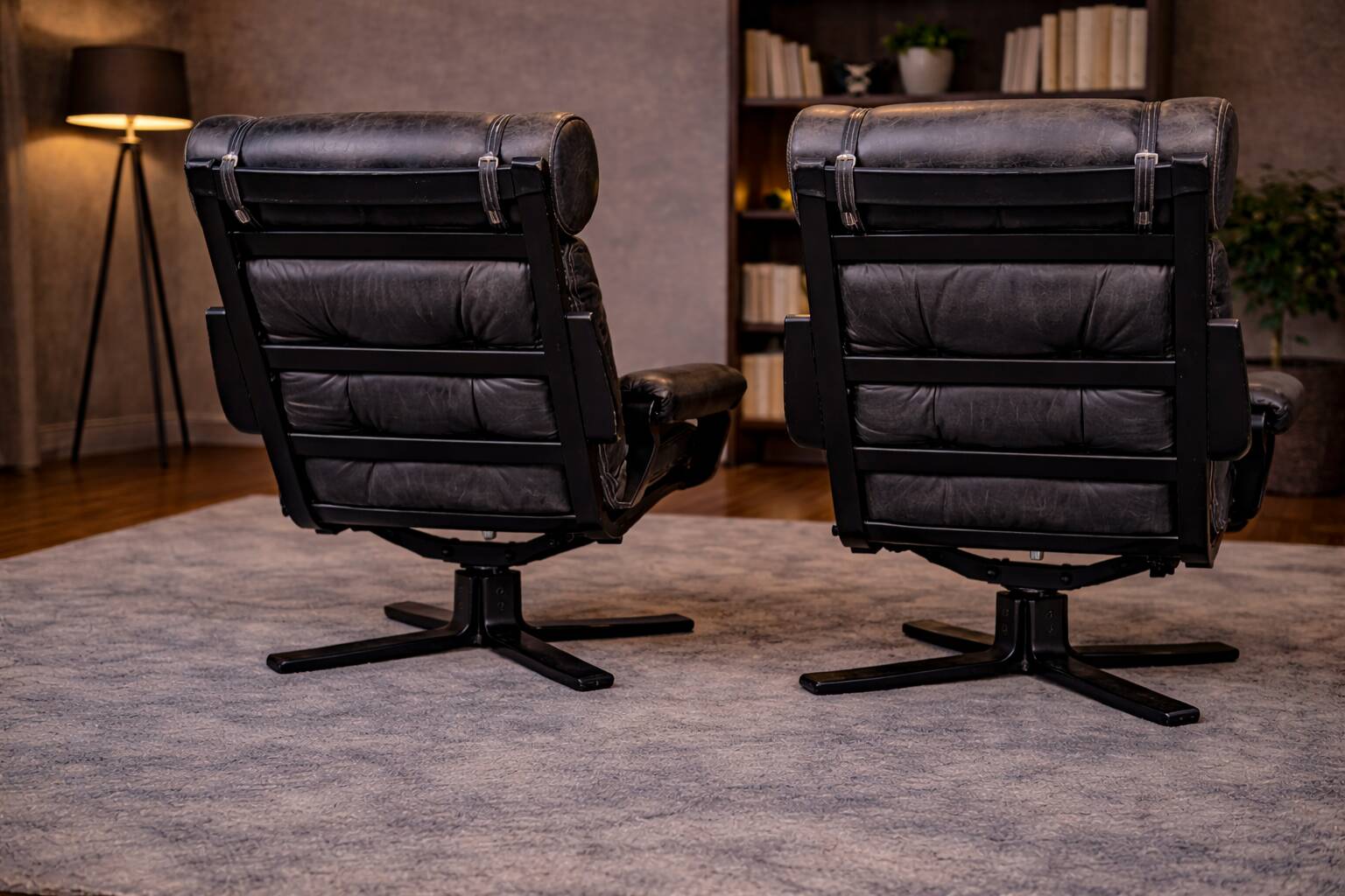 Vintage Pair of Spinning (Swivel) Armchairs — Second Half of the 20th