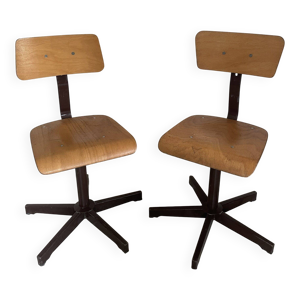 paire de chaises pivotantes - industrielles