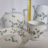 Pillivuyt porcelain tea or coffee service, floral model, Paris exhibition 1900