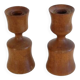Pair of Danish teak candlesticks 1960