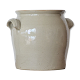 Medium-sized sandstone pot, gray glazed, two ears
