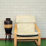 Vintage brown floor vase