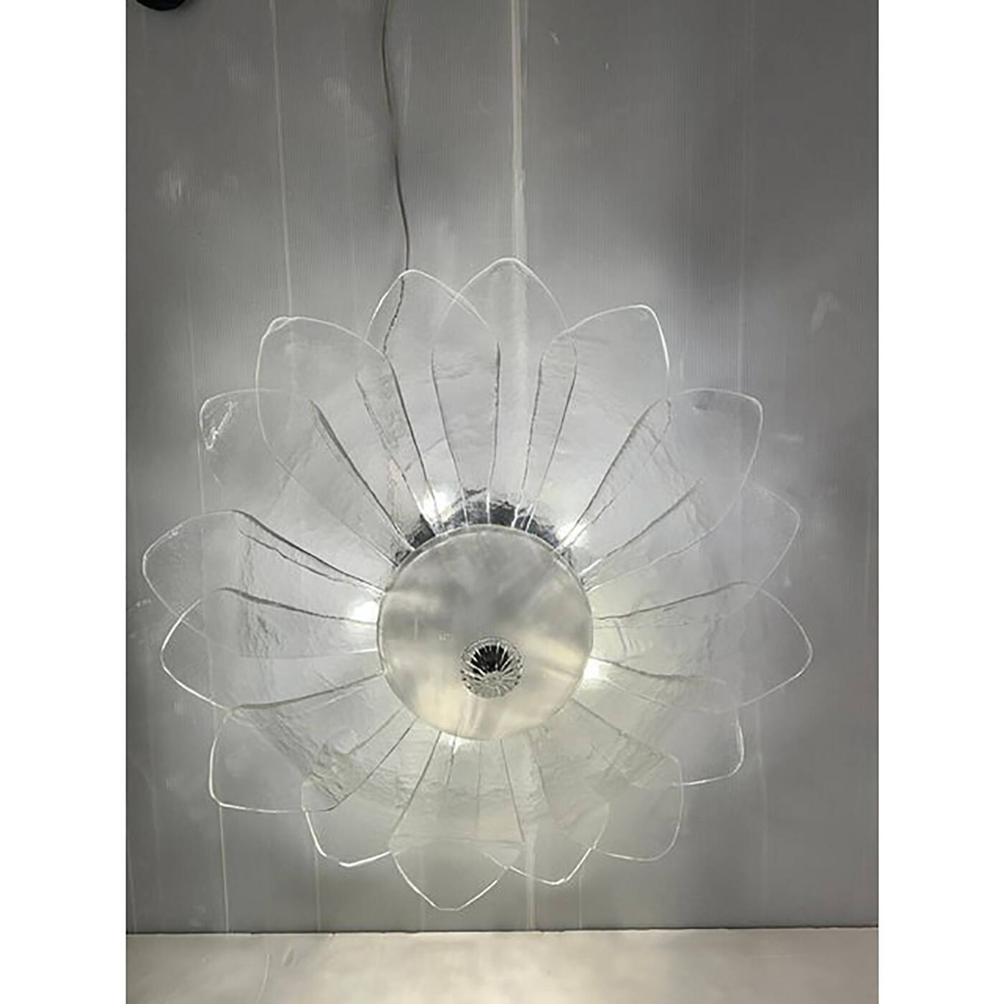 Lot of 2 Murano Style Glass Sputnik Chandelier Flush Mount, Mazzega Zuccher