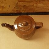 Old vintage brown ceramic romeo teapot