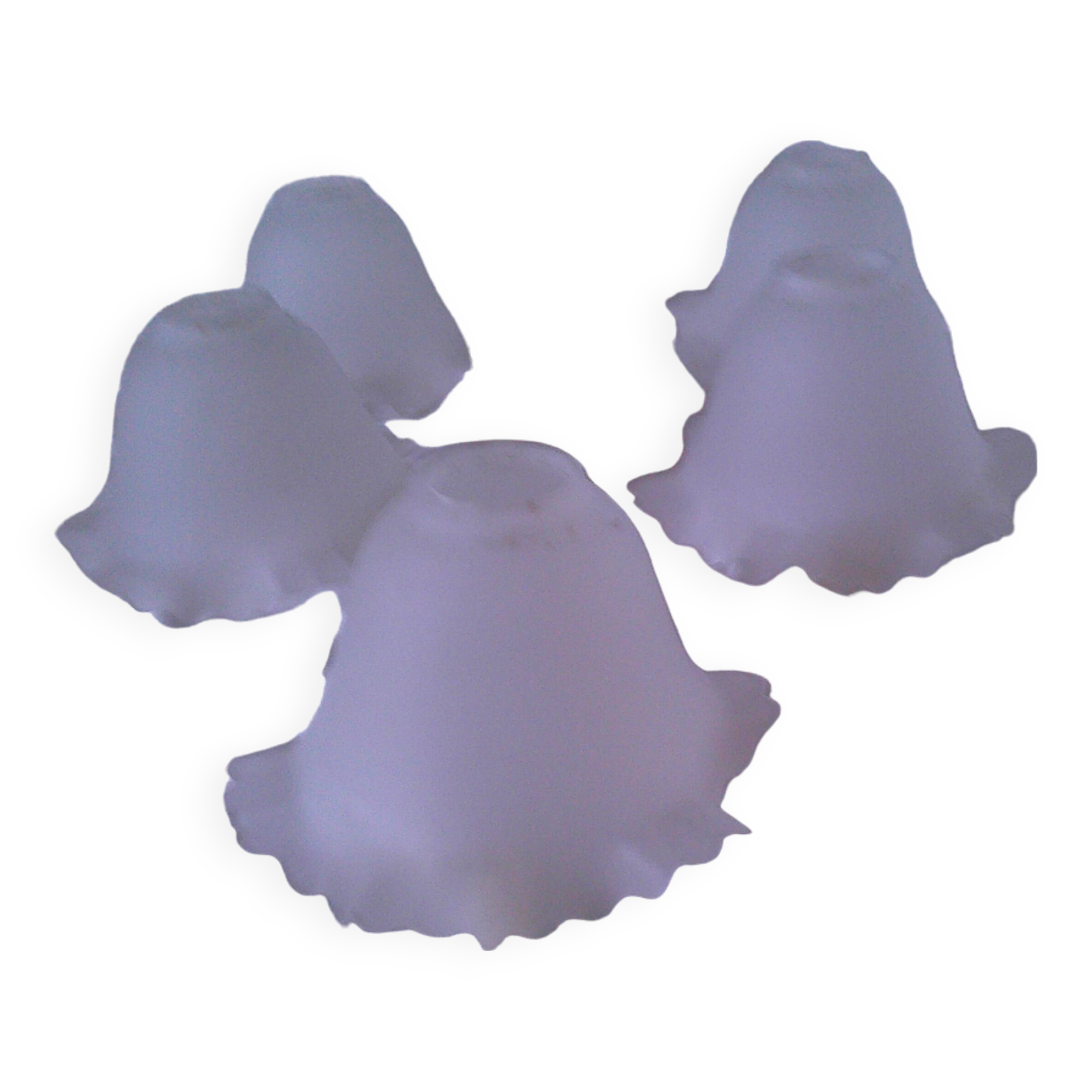 Set of 5 frosted glass lampshades