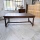 Solid oak table 1900 drapery style XL 280cm with extensions