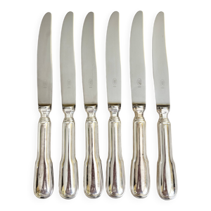 6 couteaux en inox vintage