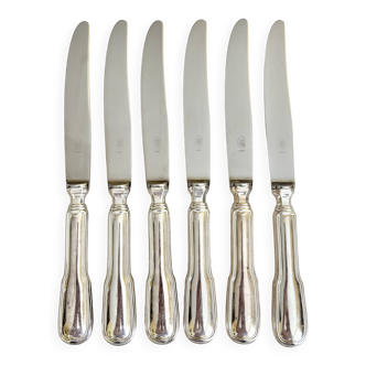 6 couteaux en inox vintage