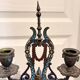 Pair of Candelabra Chandelier Champlevé Enamel Napoleon III Barbedienne