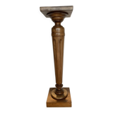 Louis XVI style display column in stained beech, 20th century