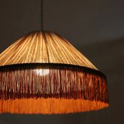 Suspension bella — rayures terra, franges bohème