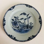 Blue and white porcelain plate from China