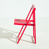 Pair of folding chairs in beech wood