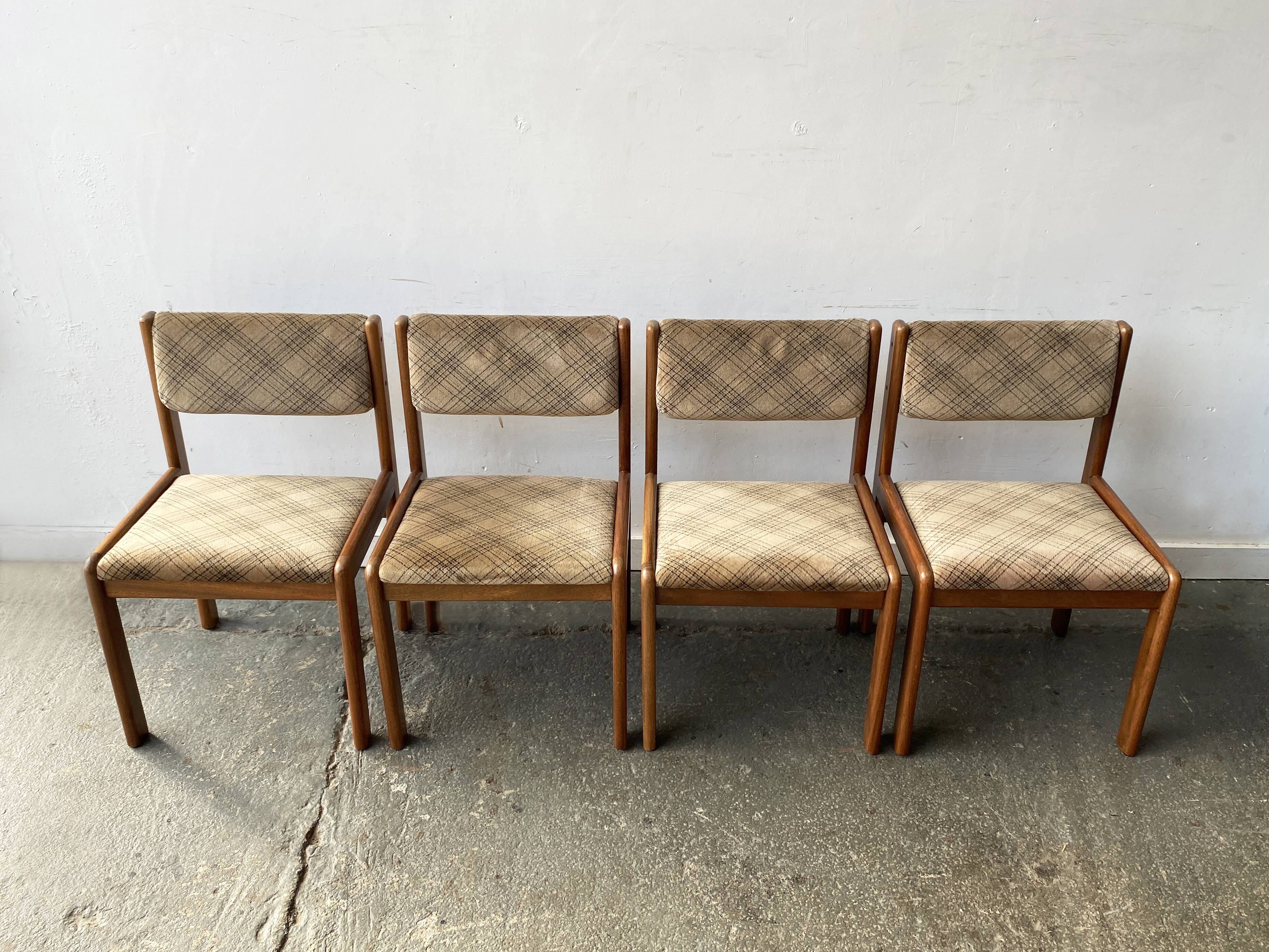Set of 4 1960’s Mid-Century Dining Chairs by G Plan