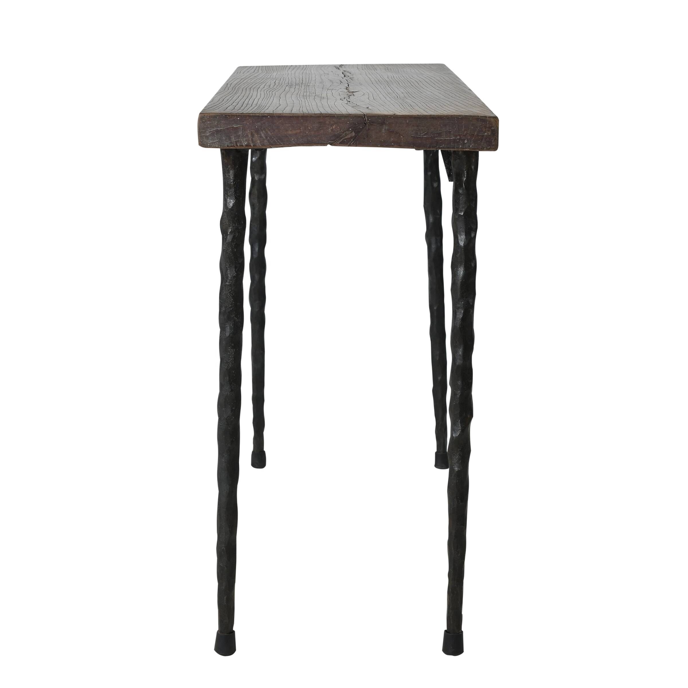 Haidong - Console fine with an antique elm top and iron legs no. 1