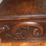 Old carved wooden box