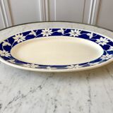 Flat oval Badonviller blue klein 30s