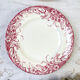 6 flat plates red iron earth longwy "reeds"