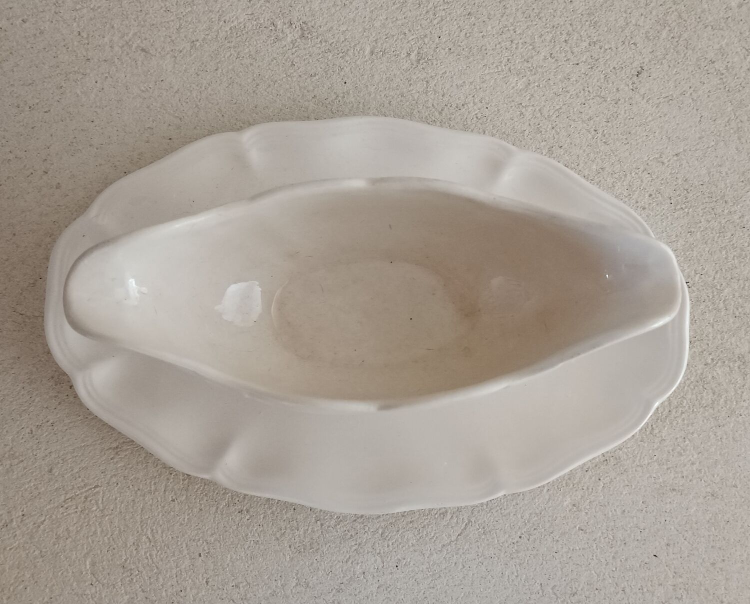 Saucière ivoire de Sarreguemines
