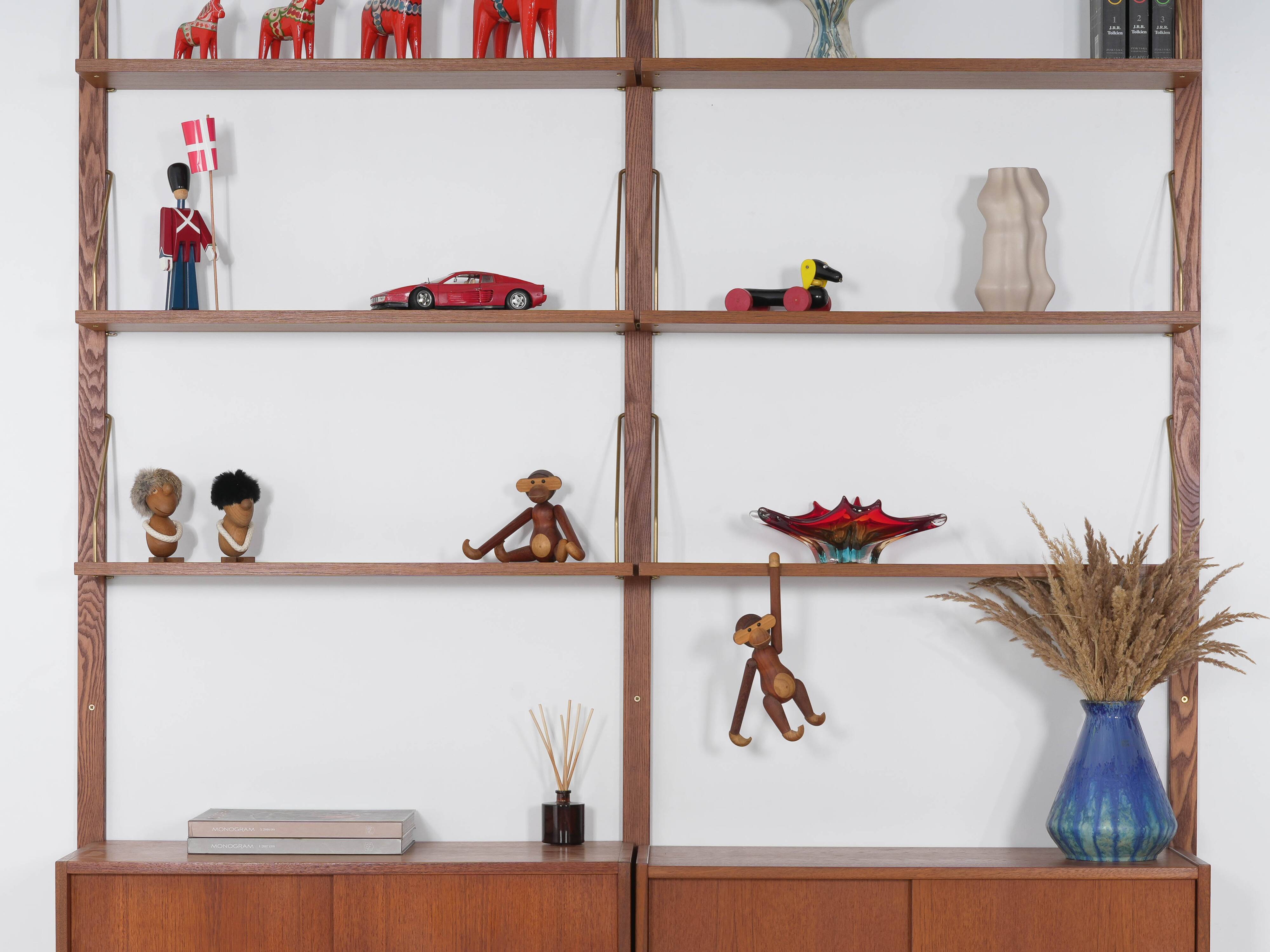 Teak modular shelving unit, Danish design, 1960s, made in Denmark