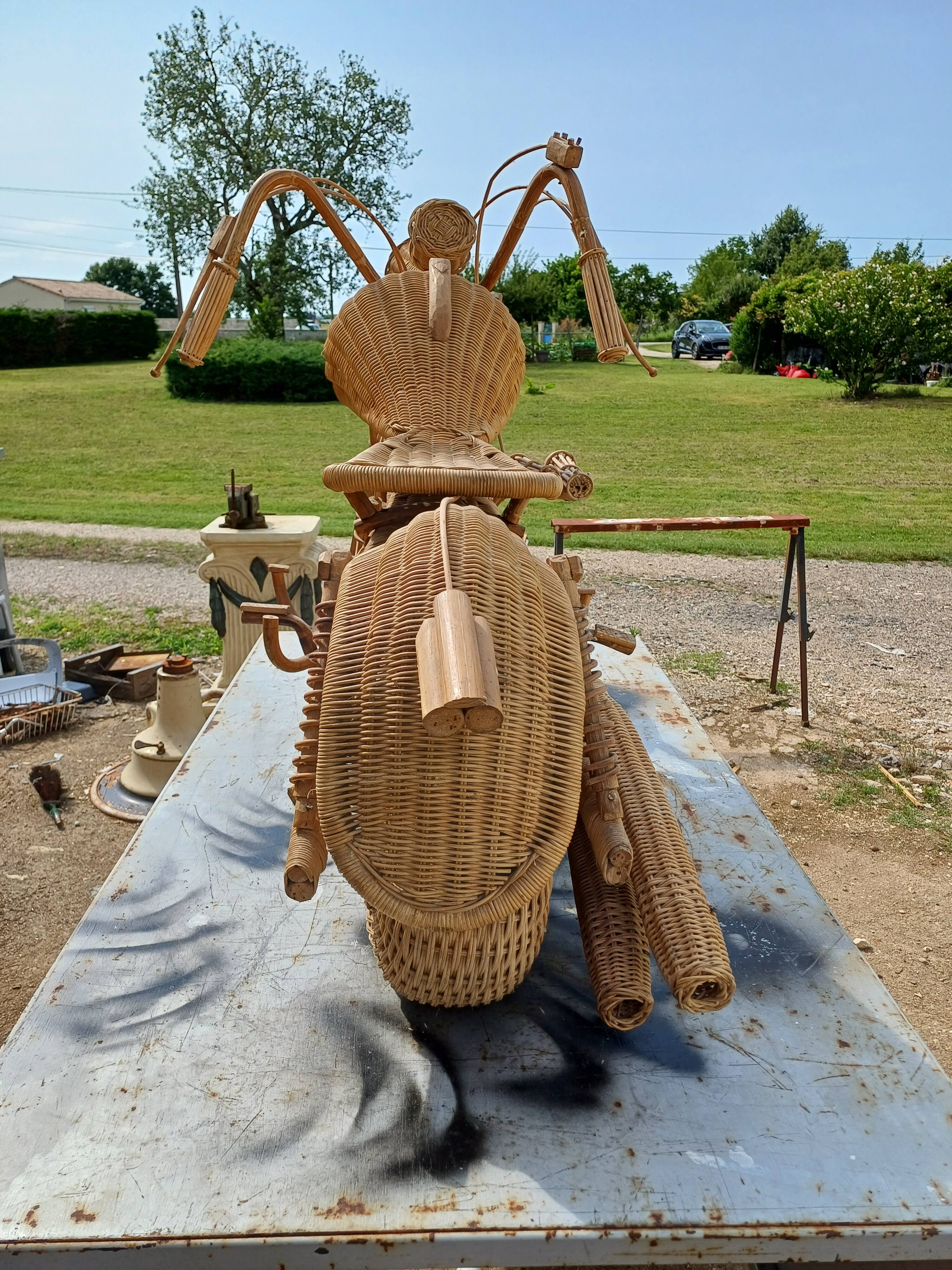 Harley Davidson Wicker Motorcycle by Tom Dixon