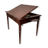 Mahogany desk table with system in la tronchin xix eme century