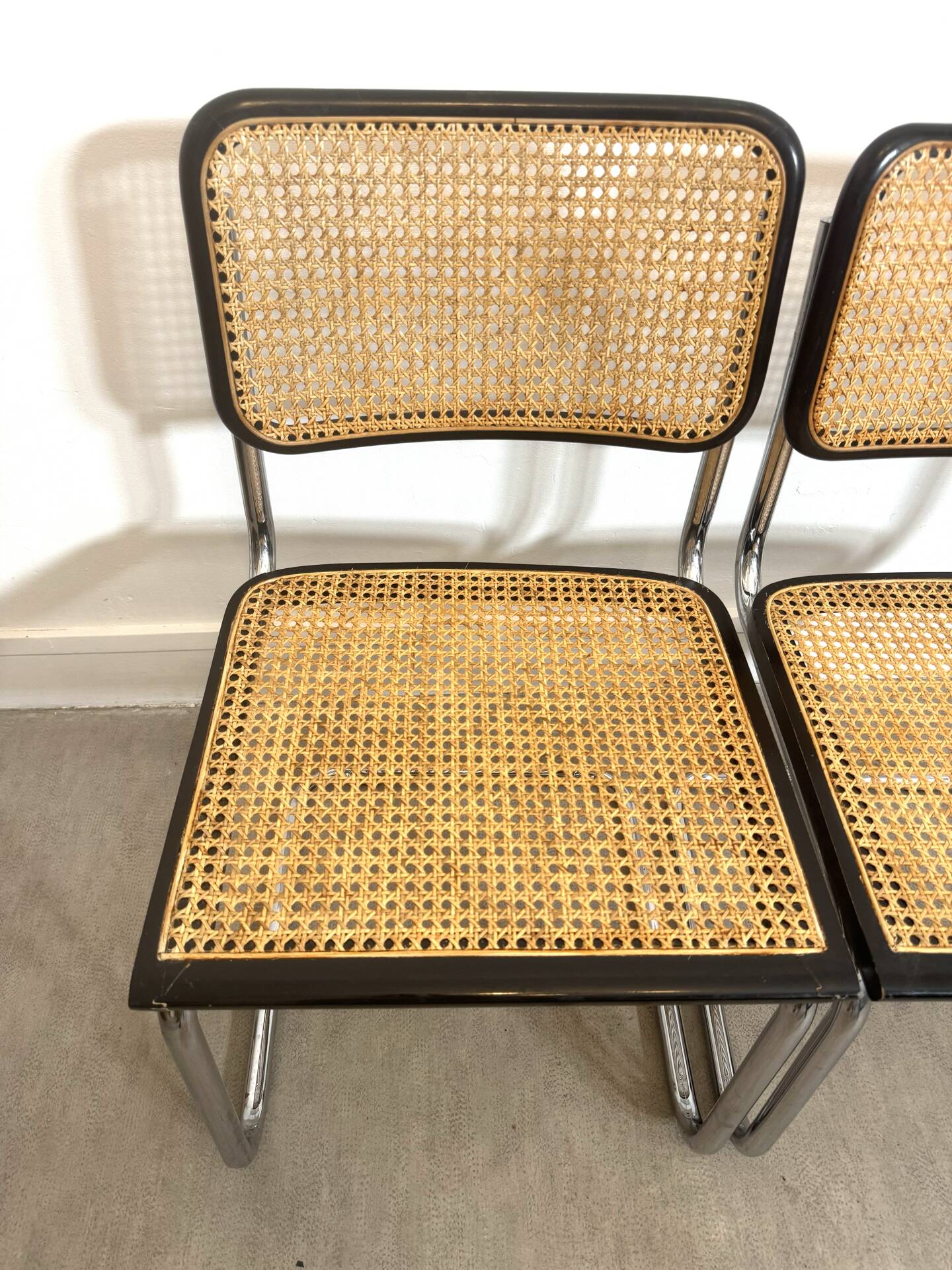Pair of Cesca chairs B32 Marcel Breuer made in Italy