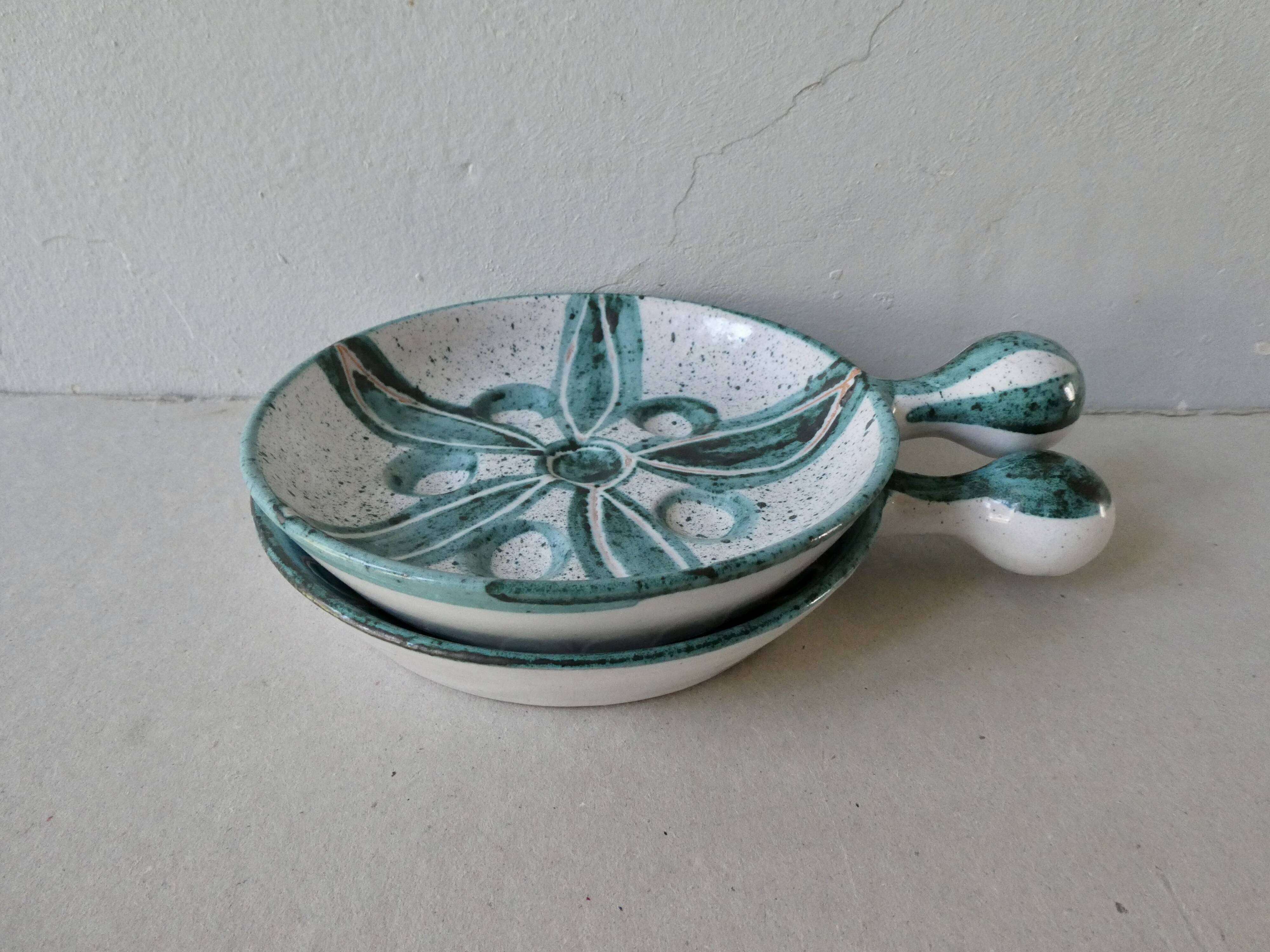 Lot de 2 coupelles en céramique de Charles Voltz, Vallauris