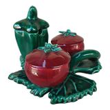 Vintage ceramic service salt pepper mustard 1950s 1960s