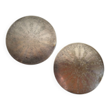 Set of 2 Silver-Plated Metal Coasters for Carafes or Bottles, Swedish