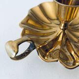 Indian candle holder in golden brass