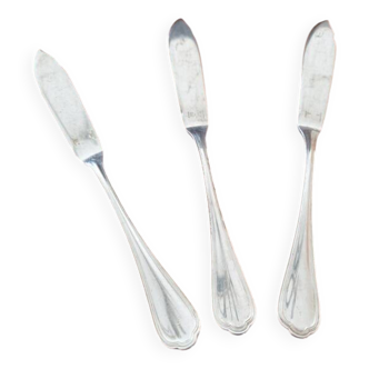 Christofle - Set of 3 fish knives, Spatours model, in silver-plated metal