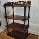 Antique Art Nouveau shelf in carved wood