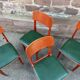 4 Vintage chairs of Restaurant bistro skai simili leather