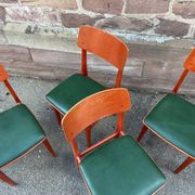 4 Vintage chairs of Restaurant bistro skai simili leather