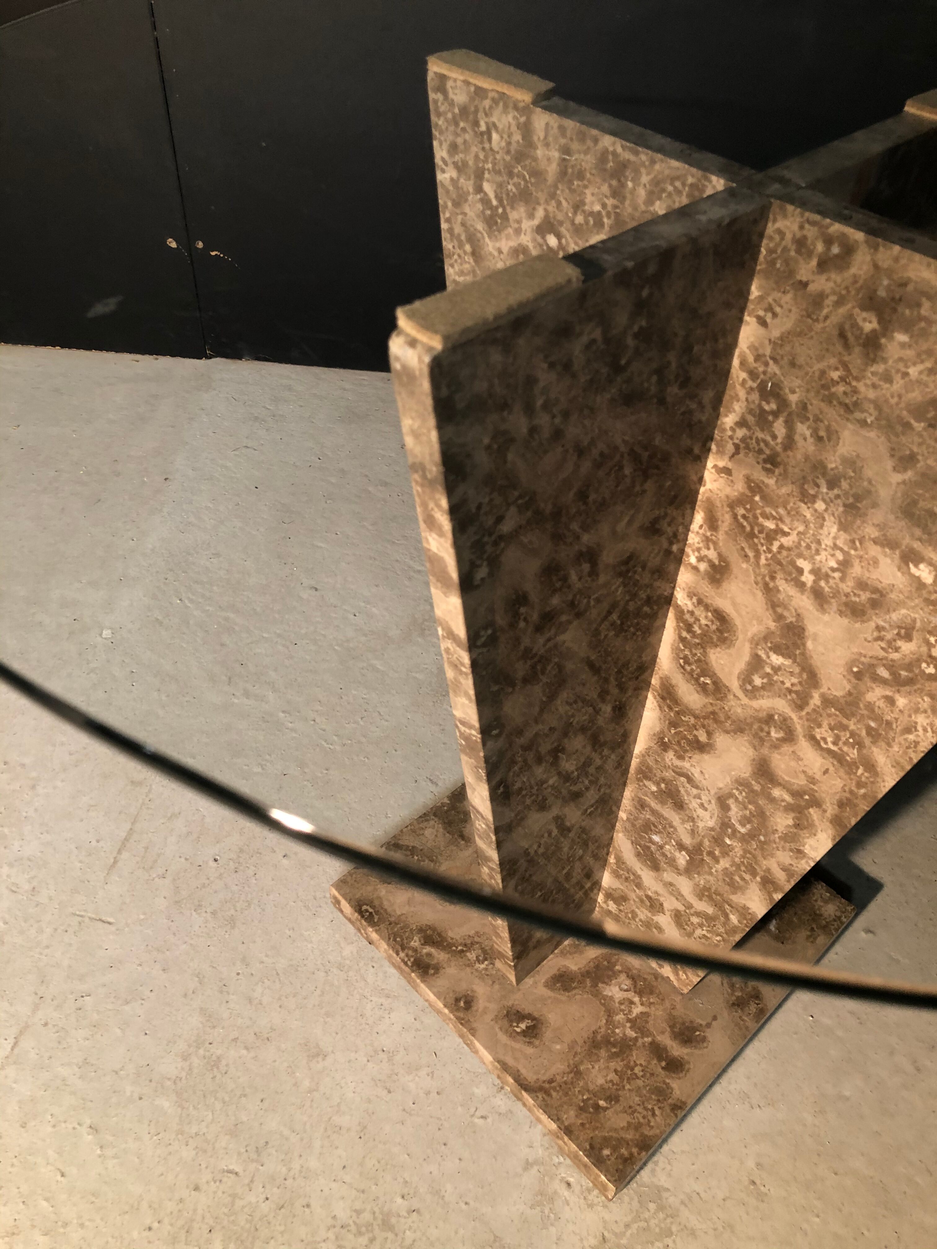 Side table / piece of sofa in marble 80s