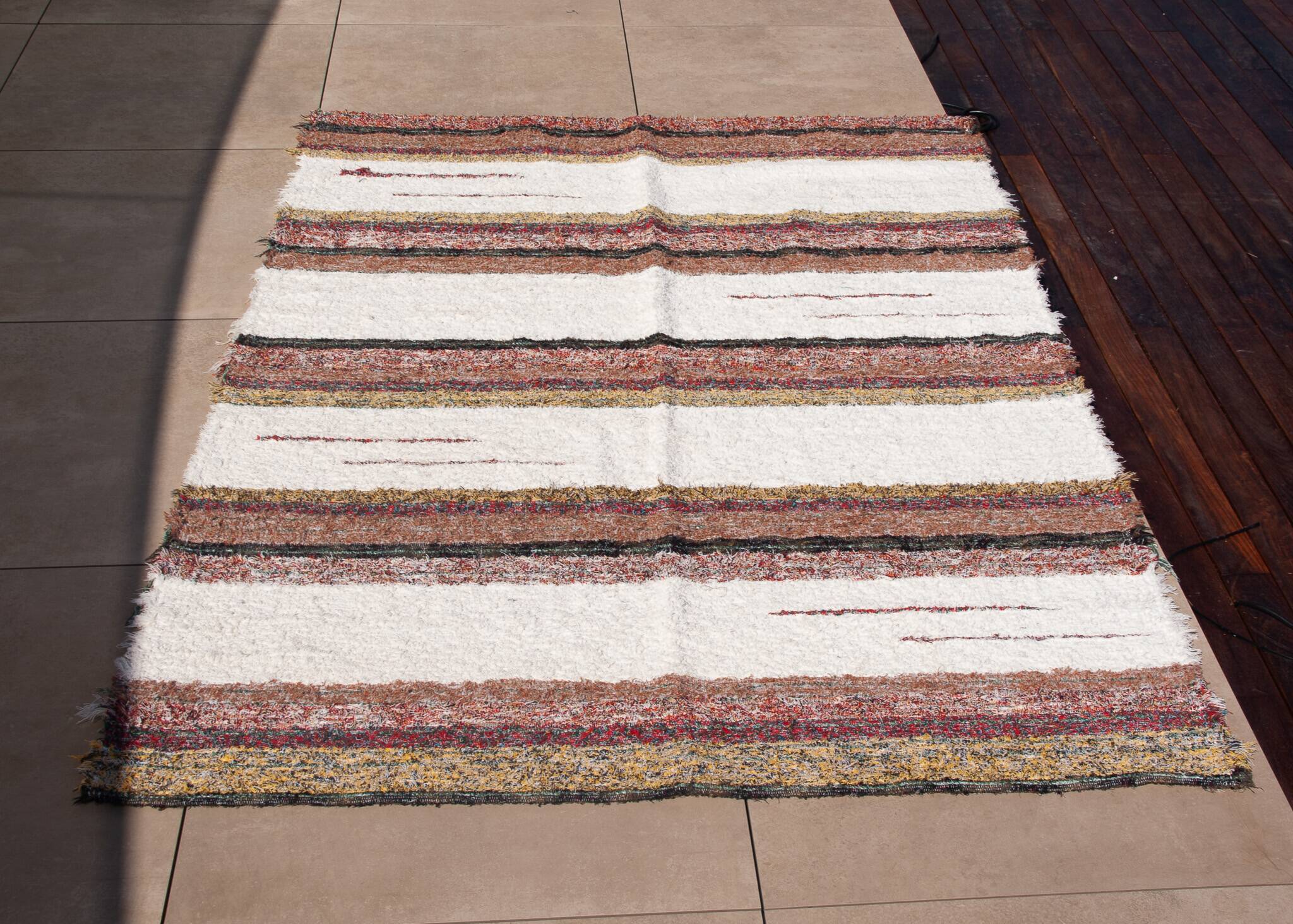 Handmade recycled cotton rug - Multicolor