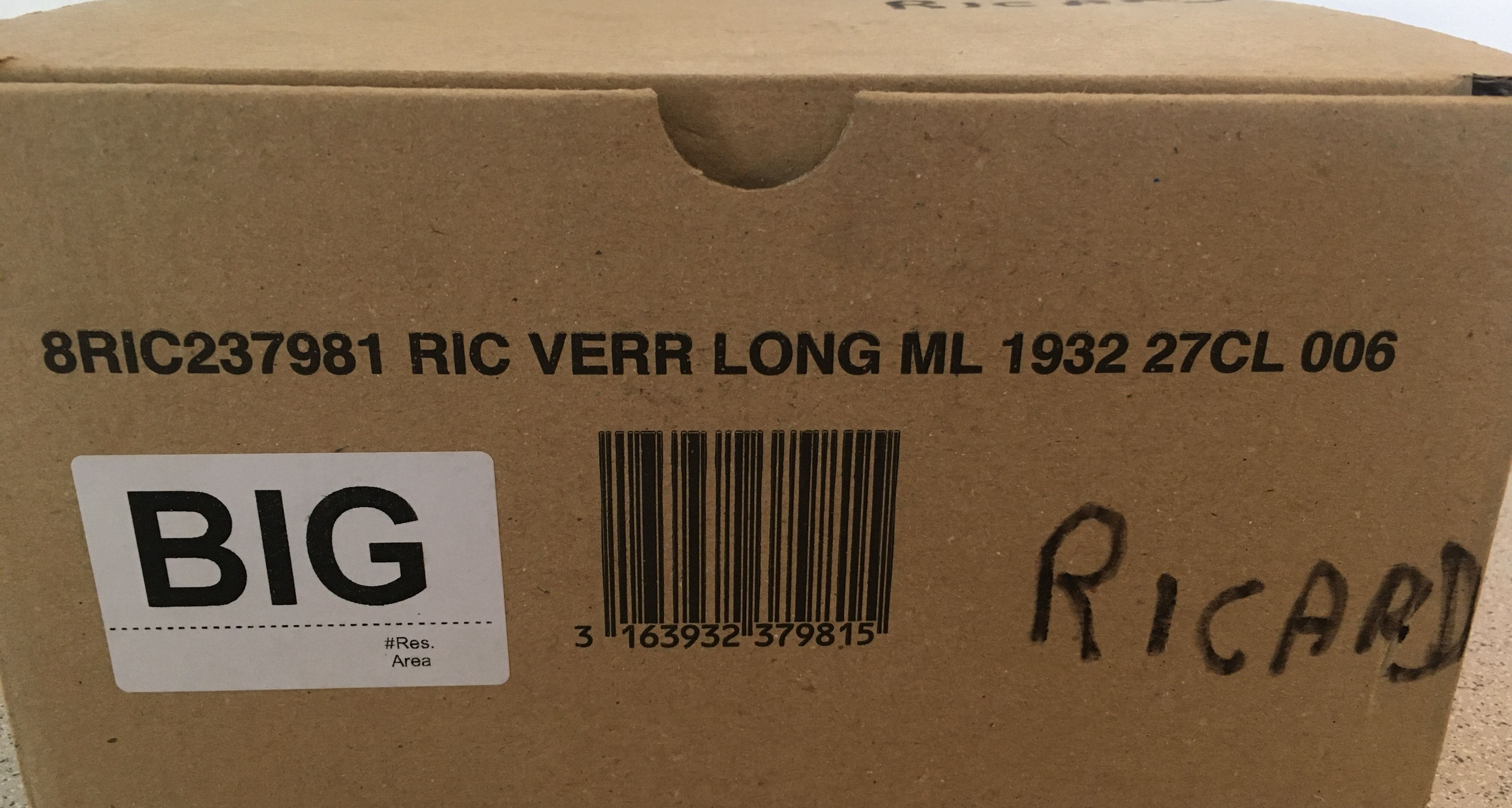 Ricard 6 glasses and carafe anniversary model "1932" signed Lehanneur